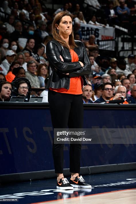 Connecticut Sun Head Coach Stephanie White Looks On During The Game