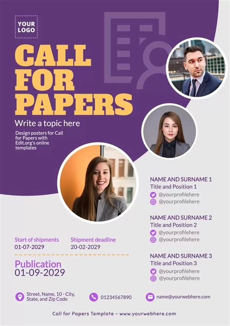 Call For Papers Poster Templates