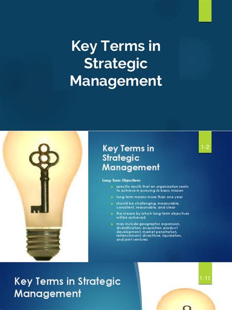 key terms  strategic management business process