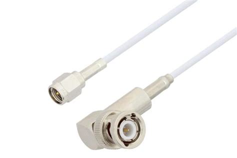 Sma Male To Bnc Male Right Angle Cable Using Rg Coax