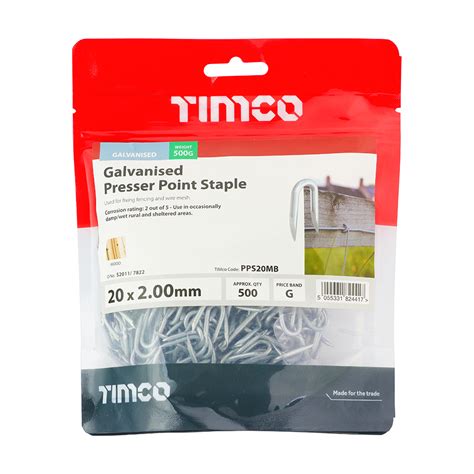 Timco Presser Point Staples Galvanised