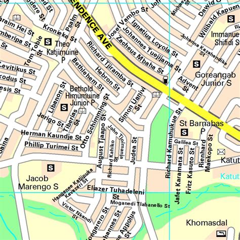 Windhoek StreetMap - North map by MapStudio - Avenza Maps | Avenza Maps