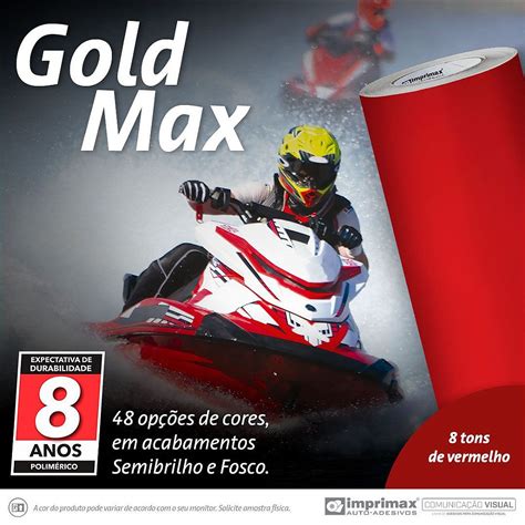 Adesivo Gold Max Fosco Vermelho Fogo M Imprimax Bagumais