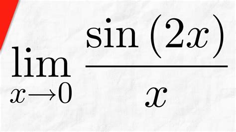 Limit Of Sin 2x X As X Approaches 0 Calculus 1 Exercises YouTube