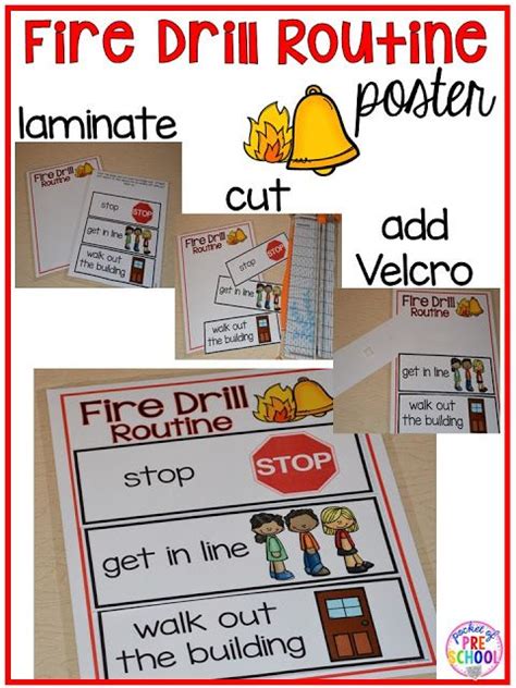 Emergency Drills Visual Routine Posters And Supports Fire Drill