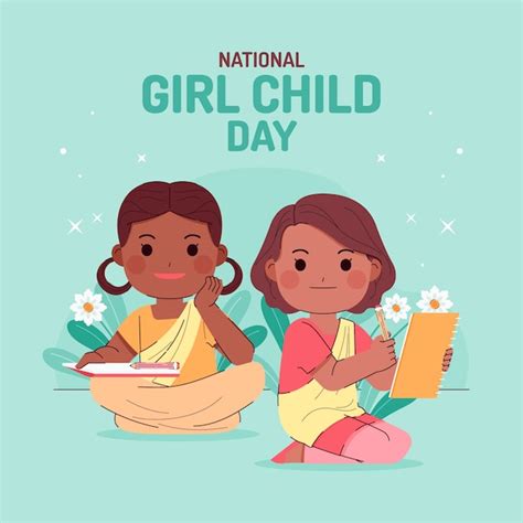 Premium Vector Flat Illustration For National Girl Child Day Celebration