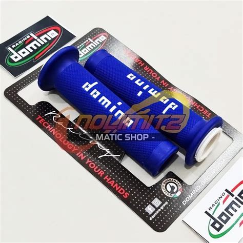 Jual Handfat Handgrip Grip Domino Racing Full Blue Universal Vespa Nmax