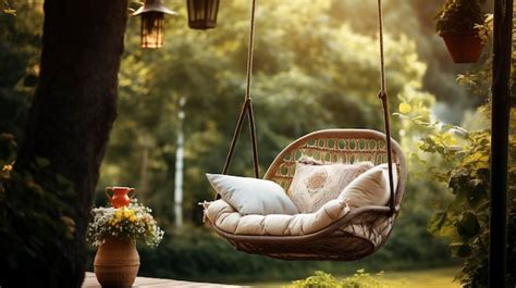 Premium Photo | A Photo of a Outdoor Swing Chair