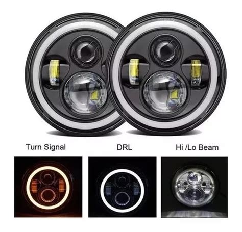 Opticas Faros Cree Led Pulg Con Lupa Ford Jeep Chevy Y Mas