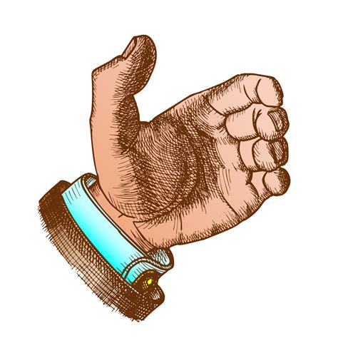 Male Hand Make Gesture Palm Finger Color Vector 17581837 Vector Art At