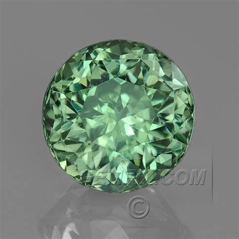 Unheated Green Montana Sapphire Roulette Cut Cts