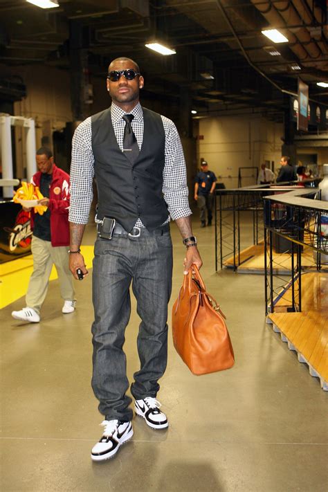 Lebron James Vest Shades White Nikes Miami Heat Men In Black Best Dressed Black Men Well