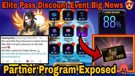 Tonight Update Big News Elite Pass On Discount Free Fire Partner