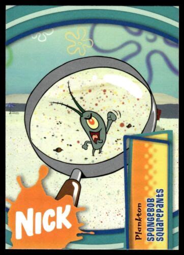 2004 Upper Deck Nickelodeon Sponge Bob Squarepants Plankton Card Nt 63