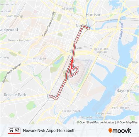 62 Route Schedules Stops Maps Elizabeth Via EWR Terminals Updated