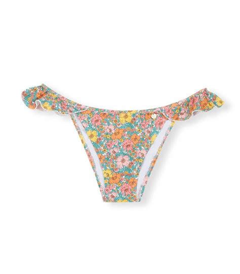 Braguita de Bikini con Volantes en Estampado Floral Romántico