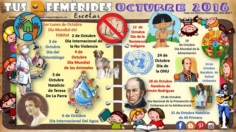 Efemérides Octubre Efemerides Octubre Periodico Mural Octubre