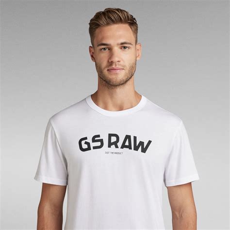 Gs Raw Graphic T Shirt White G Star Raw Ph