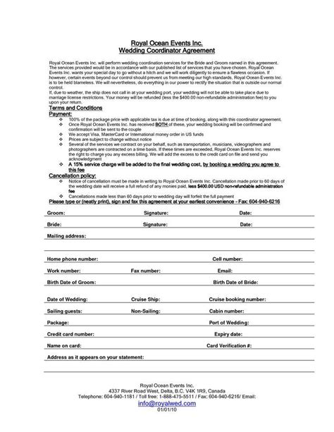 20 Event Planning Contract Template