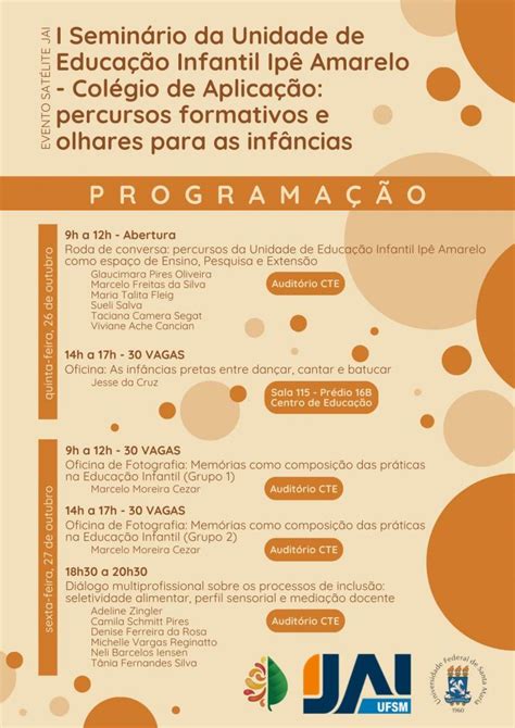 I SEMINÁRIO DA UNIDADE DE EDUCAÇÃO INFANTIL IPÊ AMARELO COLÉGIO DE