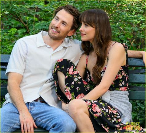 Chris Evans & Dakota Johnson Share Sweet Embrace on 'Materialists' Set ...