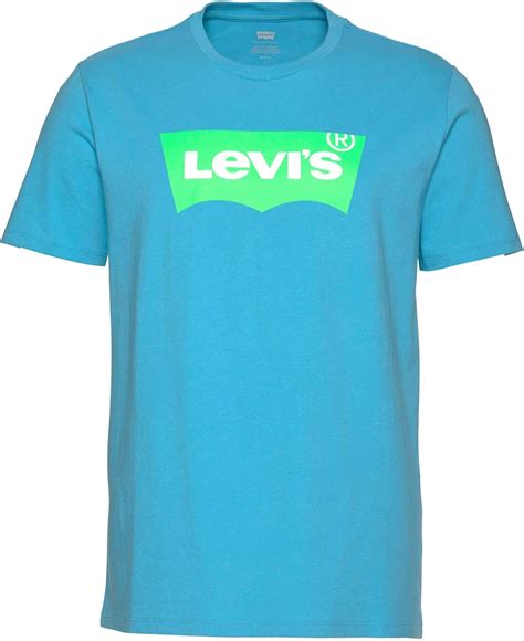 Levi S Mens Housemark Graphic T Shirt In Light Blue Short Sleeve