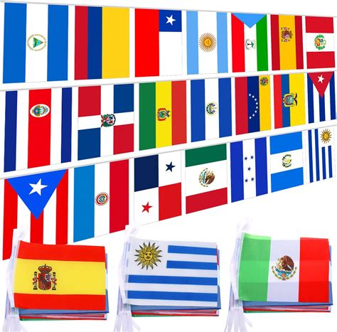 Amazon.com: WEITBF 22 Countries Spanish Speaking Stick Flags - Small