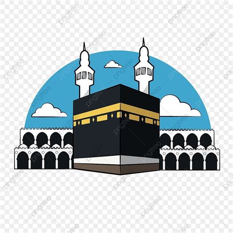 Ilustrasi Vektor Kabah, Haji, Kabah, Umrah PNG dan Vektor dengan ...