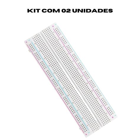 Kit X Protoboard Furos Breadboard Pontos Shopee Brasil