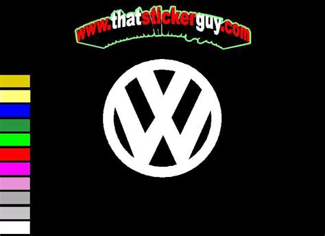 VW logo sticker