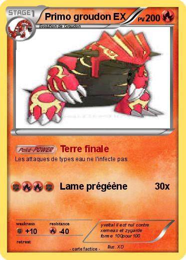 Pokémon Primo groudon EX 65 65 Terre finale Ma carte Pokémon