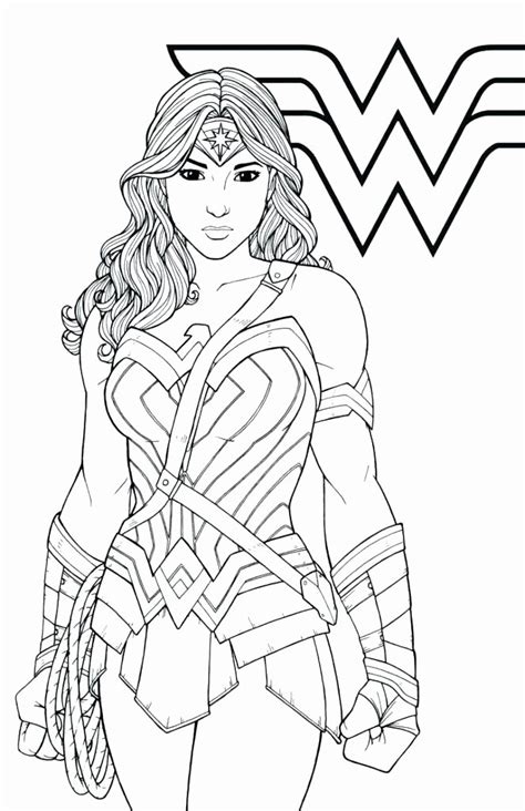 Wonder Woman Costume Coloring Pages