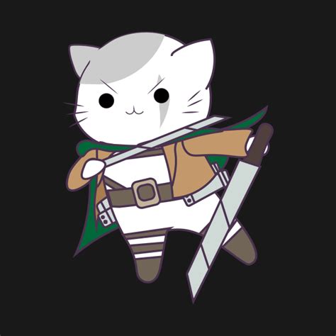 Levi Cat Attack On Titan Attack On Titan T Shirt Teepublic