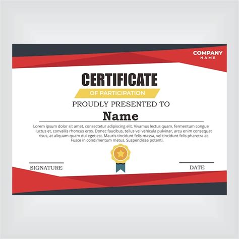 Plantilla De Certificado En Color Rojo Vector Premium