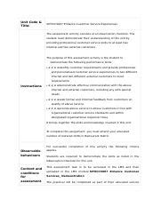 Assessment Task Docx Unit Code Title Sitxccs Enhance Customer