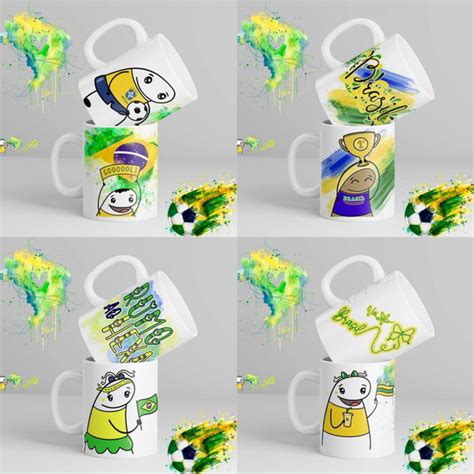 464 Kit Digital Sublimação Caneca Flork Copa Hexa 12 Artes