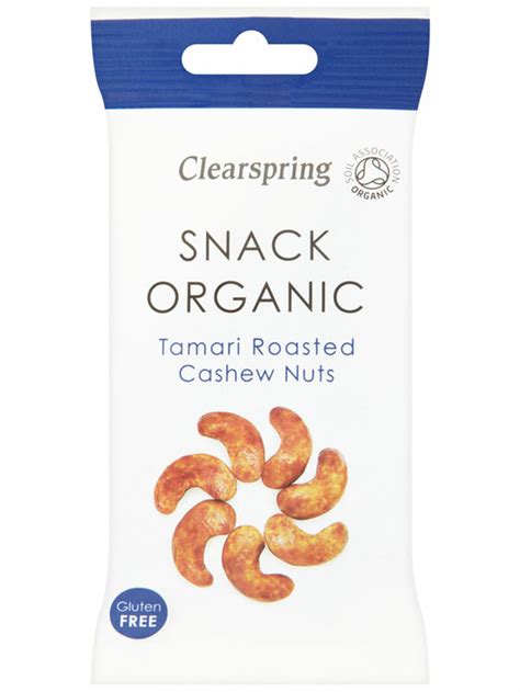 Tamari Roasted Cashew Nuts Organic G Clearspring Healthy Supplies