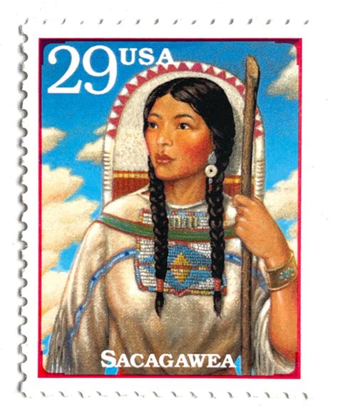 10 Sacagawea Stamps Vintage Unused Native American Postage Edelweiss Post