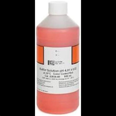 Jual Buffer Solution PH 4 01 Colour Coded Red 500 ML Jakarta ANDALAN