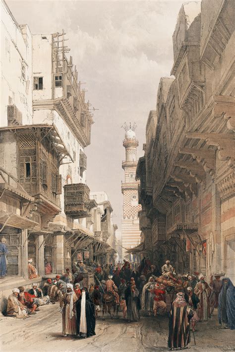 mosque  mooristan cairo illustration  david roberts