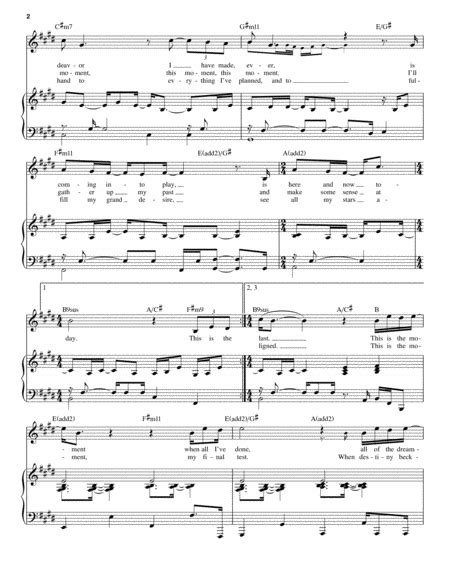 This Is The Moment By Leslie Bricusse Piano Vocal Digital Sheet