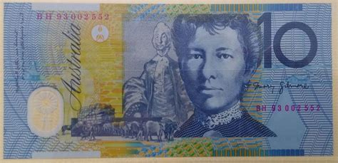 Australia 1993 Ten Dollar Note Last Paper First Polymer 9 Folders The