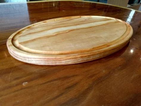 Tabla Plato Madera Ovalada Para Carnes Asado X Jgo En Venta En