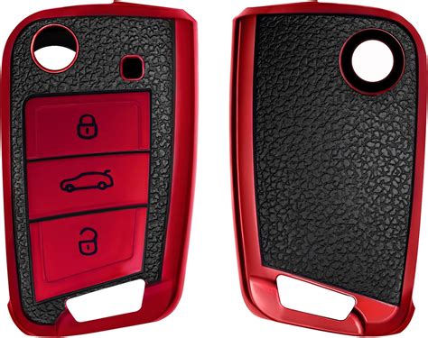 Kwmobile Coque Clé De Voiture Compatible Avec Vw Golf 7 Mk7 3 Bouton