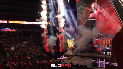 Wwe Raw Opening Pyro In Slo Mo Youtube