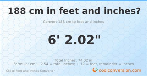The Height Mark 188 Cm Converted To Feet And Inches What You Need To Know