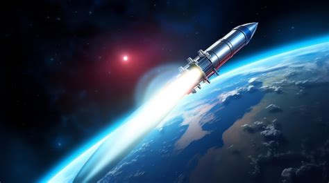 premium photo  rocket flying  space