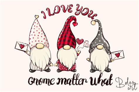 I Love You Gnome Valentine Png Graphic By Beleo Art Creative Fabrica