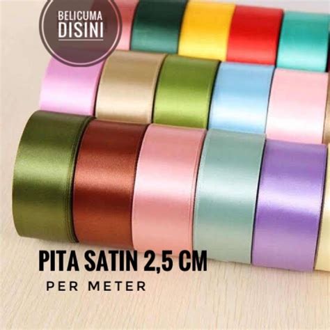 Jual Pita Satin Merk EAGLE IMPORT Taiwan 2 5 Cm PER METER Warna Warni