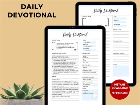 Daily Devotional Journal Template - Etsy